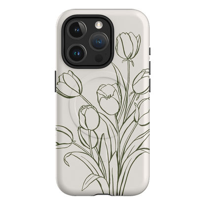 Inked Tulips Printed Phone Cases iPhone 15 Pro / Armoured MagSafe by Typoflora - The Dairy