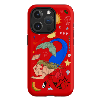 Mermaid Salad Scarlet Printed Phone Cases iPhone 15 Pro / Armoured MagSafe by Easty Beasty - The Dairy