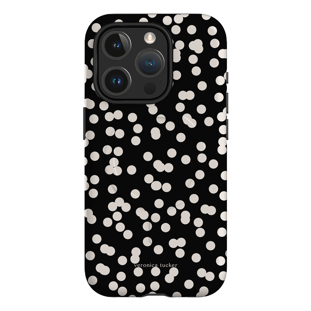 Mini Confetti Noir Printed Phone Cases iPhone 15 Pro / Armoured MagSafe by Veronica Tucker - The Dairy