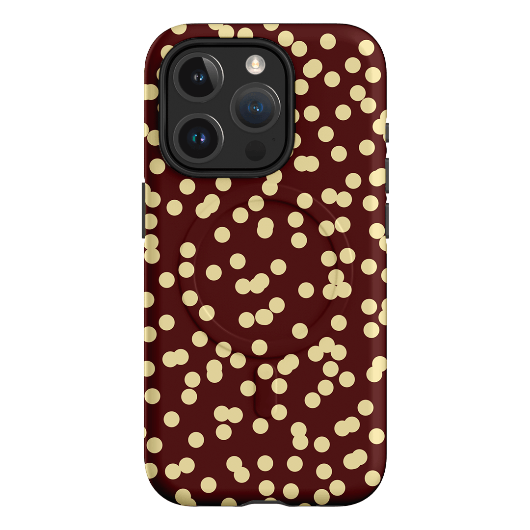 Mini Confetti Burgundy Butter Printed Phone Cases iPhone 15 Pro / Armoured MagSafe by Veronica Tucker - The Dairy