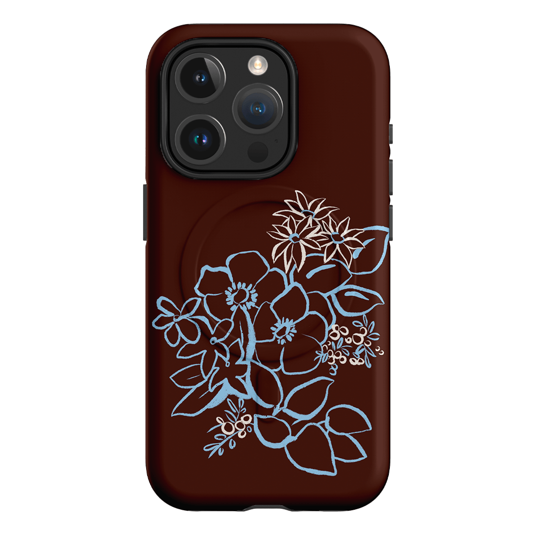 Mocha Posy Printed Phone Cases iPhone 15 Pro / Armoured MagSafe by Typoflora - The Dairy