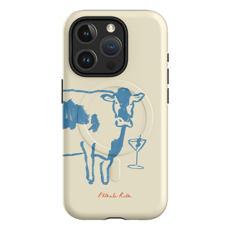 Mootini Blue Printed Phone Cases iPhone 15 Pro / Armoured MagSafe by Phthalo Ruth - The Dairy