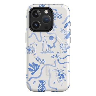 Mediterranean Wave Printed Phone Cases iPhone 15 Pro / Armoured MagSafe by Charlie Taylor - The Dairy