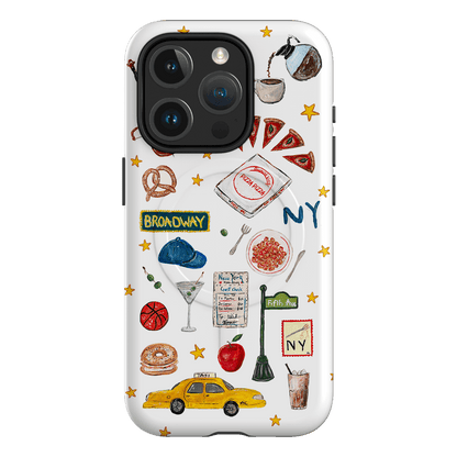 NYC White Printed Phone Cases iPhone 15 Pro / Armoured MagSafe by BG. Studio - The Dairy