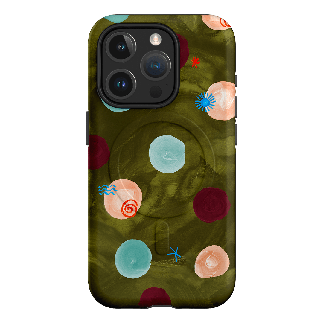 Olive Spot Printed Phone Cases iPhone 15 Pro / Armoured MagSafe by Charlie Taylor - The Dairy