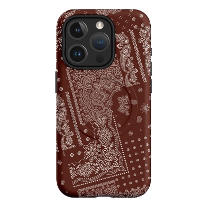 Paisley Cinnamon Printed Phone Cases iPhone 15 Pro / Armoured MagSafe by The Dairy - The Dairy