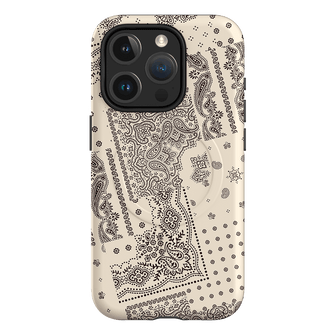 Paisley Ecru Printed Phone Cases iPhone 15 Pro / Armoured MagSafe by The Dairy - The Dairy