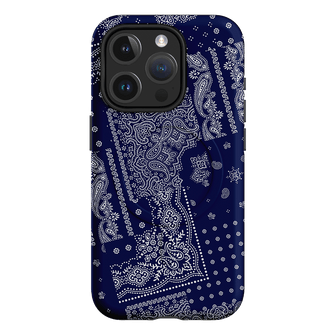 Paisley Indigo Printed Phone Cases iPhone 15 Pro / Armoured MagSafe by The Dairy - The Dairy
