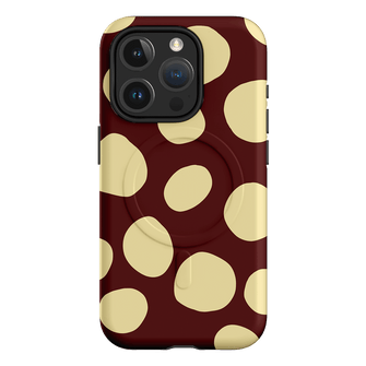 Pebbles Burgundy Butter Printed Phone Cases iPhone 15 Pro / Armoured MagSafe by Veronica Tucker - The Dairy