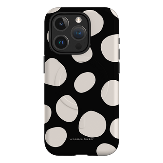 Pebbles Noir Printed Phone Cases iPhone 15 Pro / Armoured MagSafe by Veronica Tucker - The Dairy