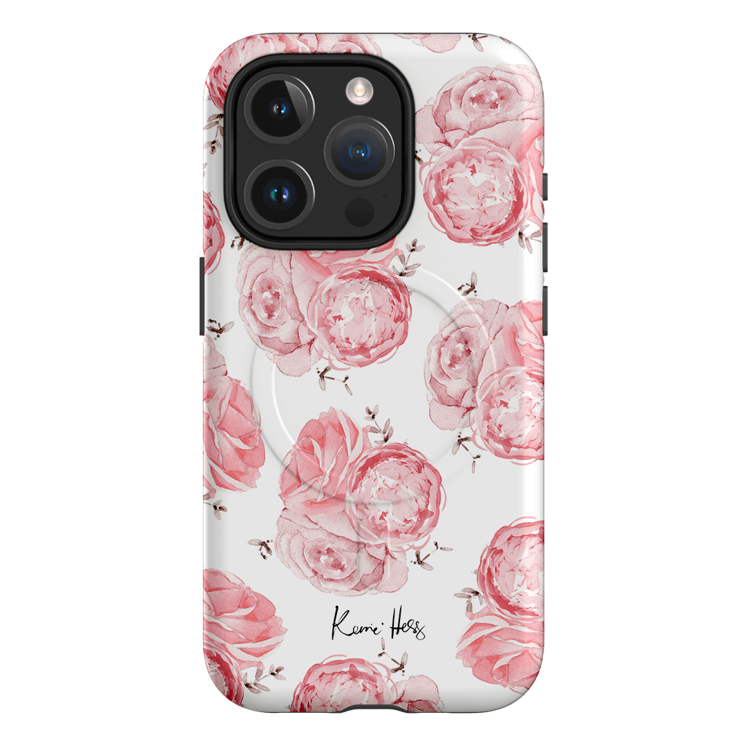 Peony Rose Printed Phone Cases iPhone 15 Pro / Armoured MagSafe by Kerrie Hess - The Dairy