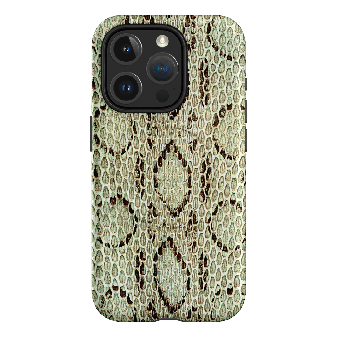 Pistachio Python Printed Phone Cases iPhone 15 Pro / Armoured MagSafe by The Dairy - The Dairy