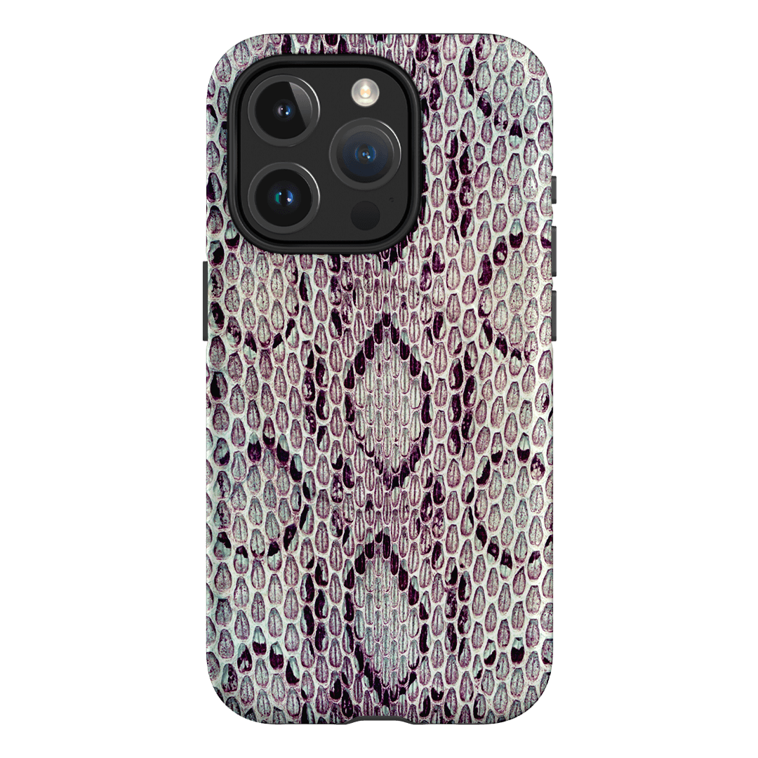 Plum Python Printed Phone Cases iPhone 15 Pro / Armoured MagSafe by The Dairy - The Dairy
