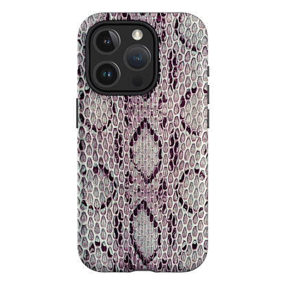 Plum Python Printed Phone Cases iPhone 15 Pro / Armoured MagSafe by The Dairy - The Dairy