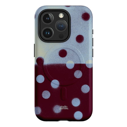 Plum Polka Dot Printed Phone Cases iPhone 15 Pro / Armoured MagSafe by Jasmine Dowling - The Dairy