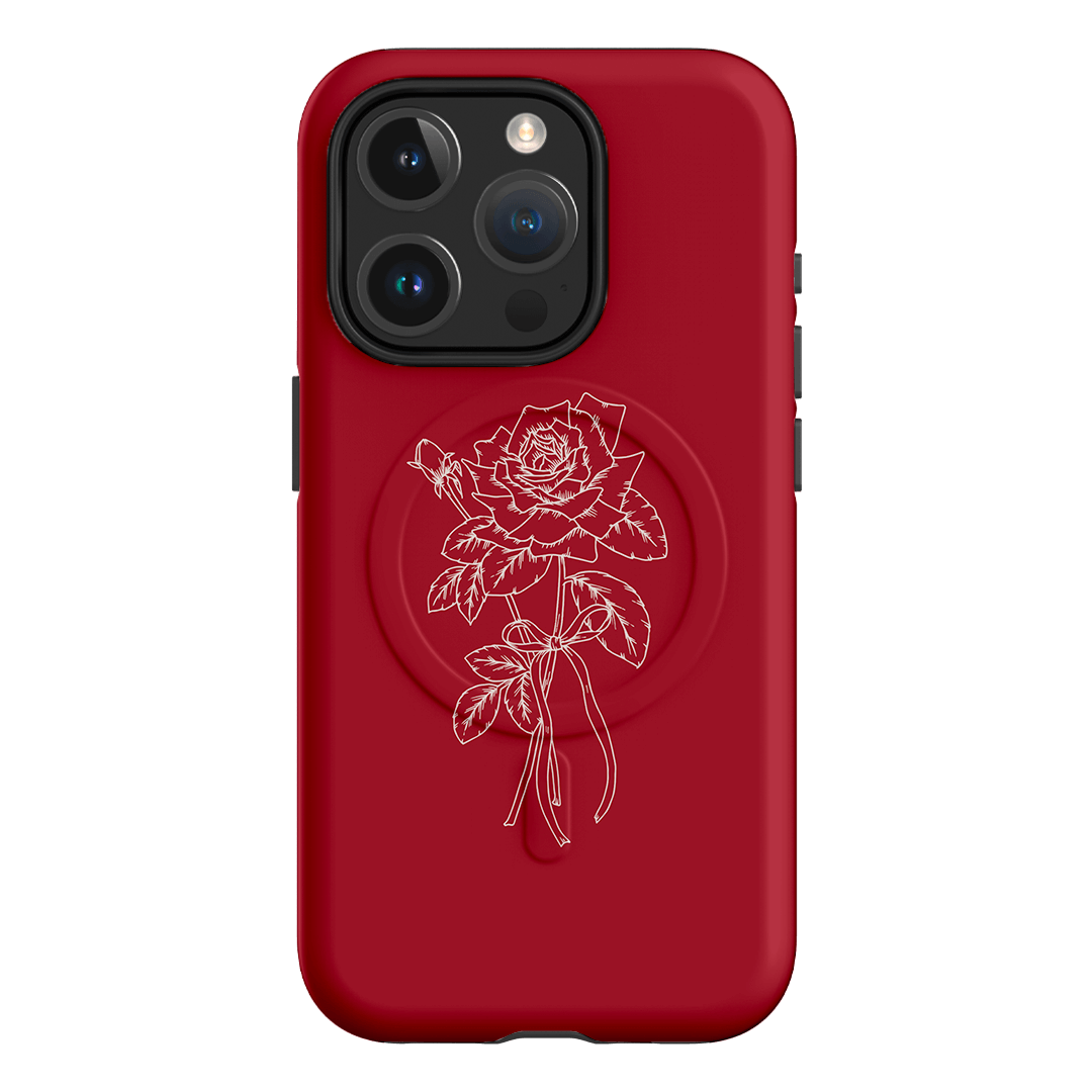 Red Rose Printed Phone Cases iPhone 15 Pro / Armoured MagSafe by Typoflora - The Dairy