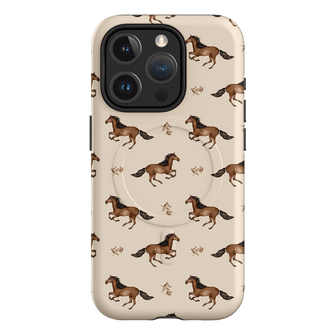 Running Horse Printed Phone Cases iPhone 15 Pro / Armoured MagSafe by Kasiags Art - The Dairy