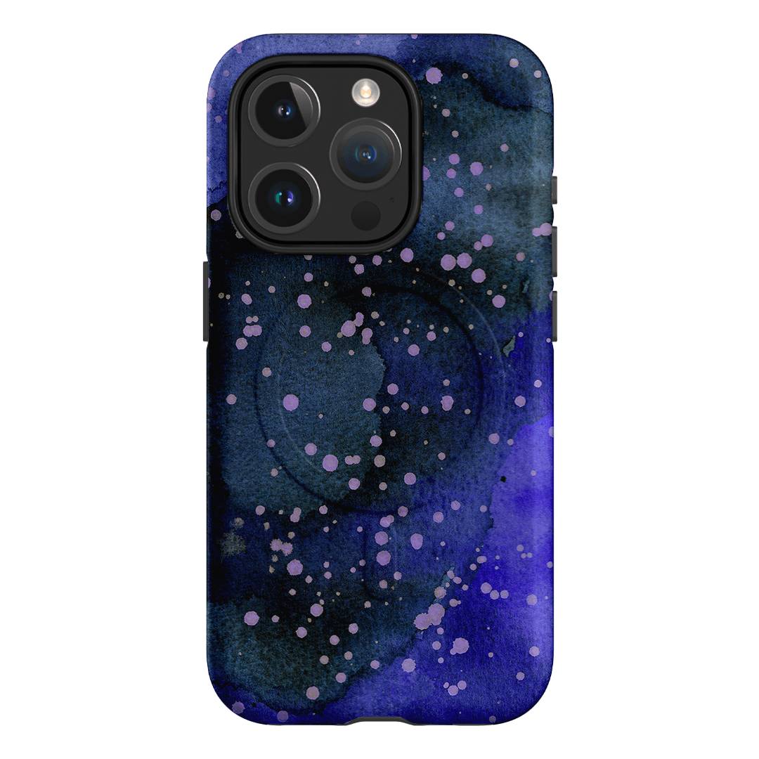 Spotty Navy Printed Phone Cases iPhone 15 Pro / Armoured MagSafe by The Dairy - The Dairy