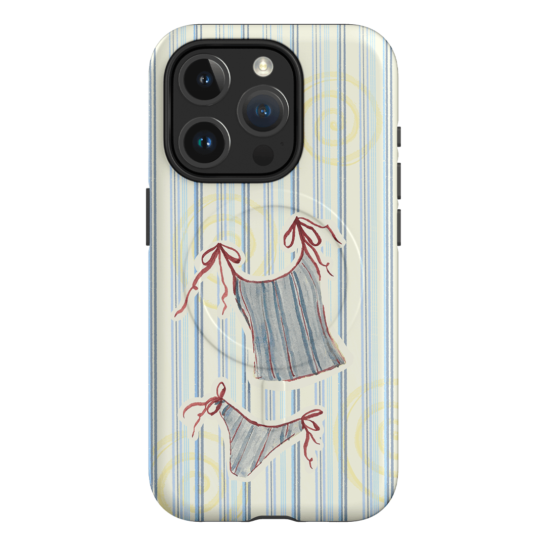 Stripe Tankini Printed Phone Cases iPhone 15 Pro / Armoured MagSafe by Kayla Carr - The Dairy