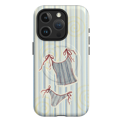 Stripe Tankini Printed Phone Cases iPhone 15 Pro / Armoured MagSafe by Kayla Carr - The Dairy