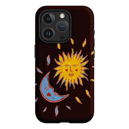Sun & Moon Plum Printed Phone Cases iPhone 15 Pro / Armoured MagSafe by BG. Studio - The Dairy
