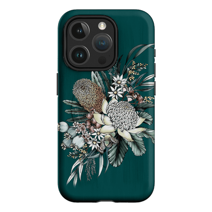 Teal Native Printed Phone Cases by Typoflora - The Dairy