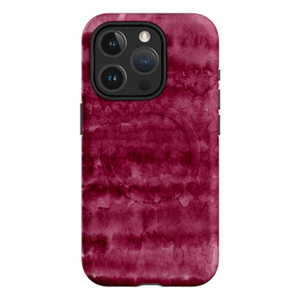 Watercolour Stripes Burgundy Printed Phone Cases iPhone 15 Pro / Armoured MagSafe by The Dairy - The Dairy