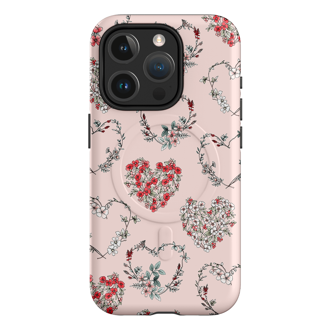 Wild Heart Wreath Printed Phone Cases iPhone 15 Pro / Armoured MagSafe by Typoflora - The Dairy