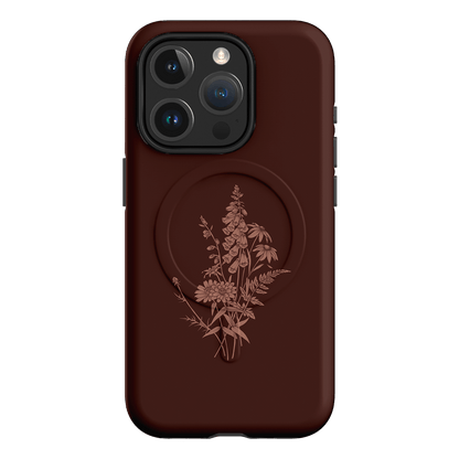 Wildflowers Mocha Printed Phone Cases iPhone 15 Pro / Armoured MagSafe by Typoflora - The Dairy