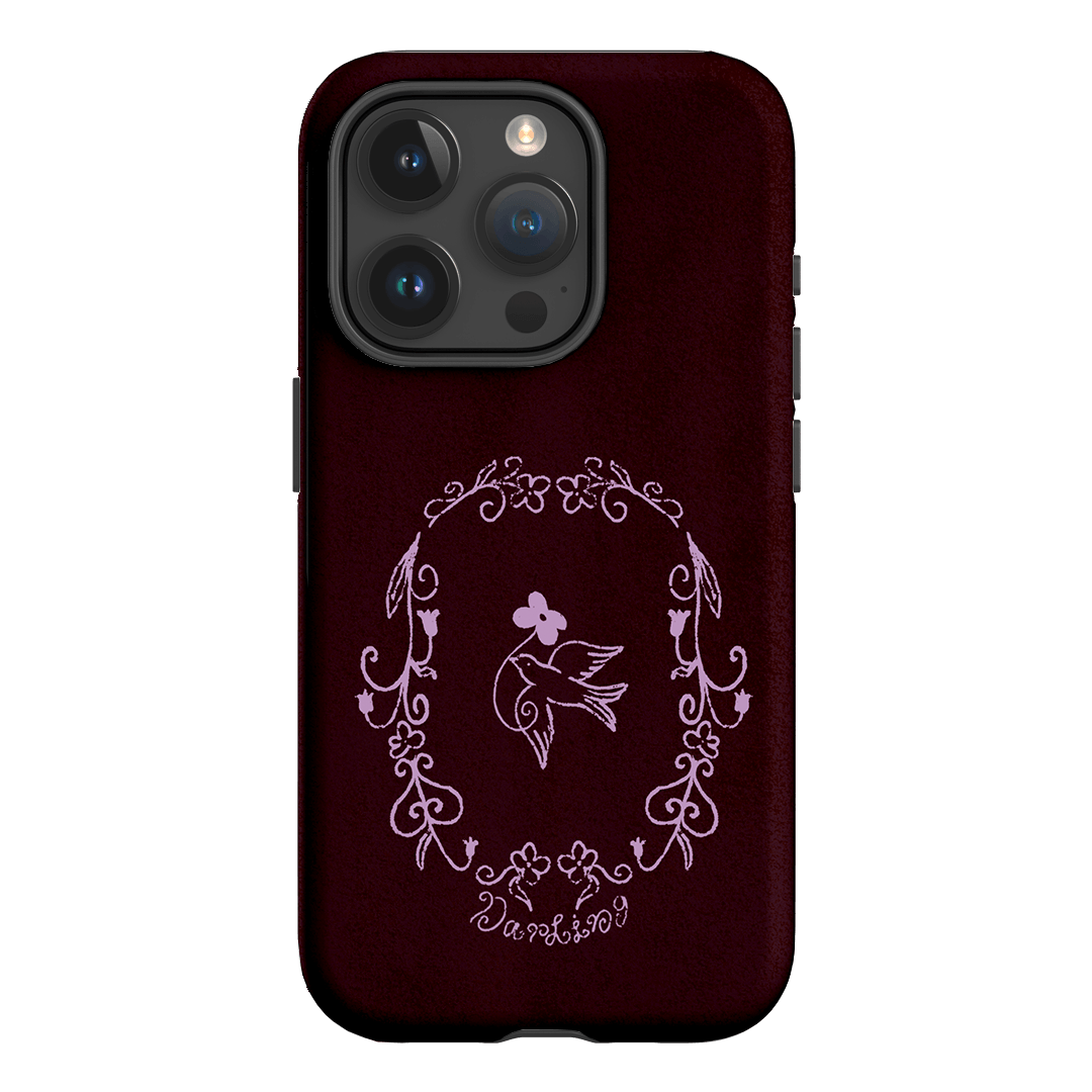 Darling Burgundy Printed Phone Cases by The Dairy - The Dairy