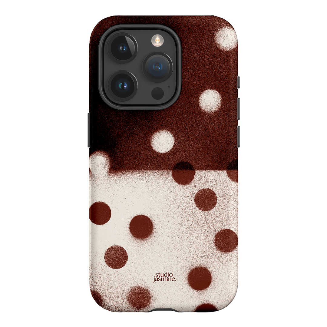 Espresso Polka Dot Printed Phone Cases iPhone 15 Pro / Armoured by Jasmine Dowling - The Dairy