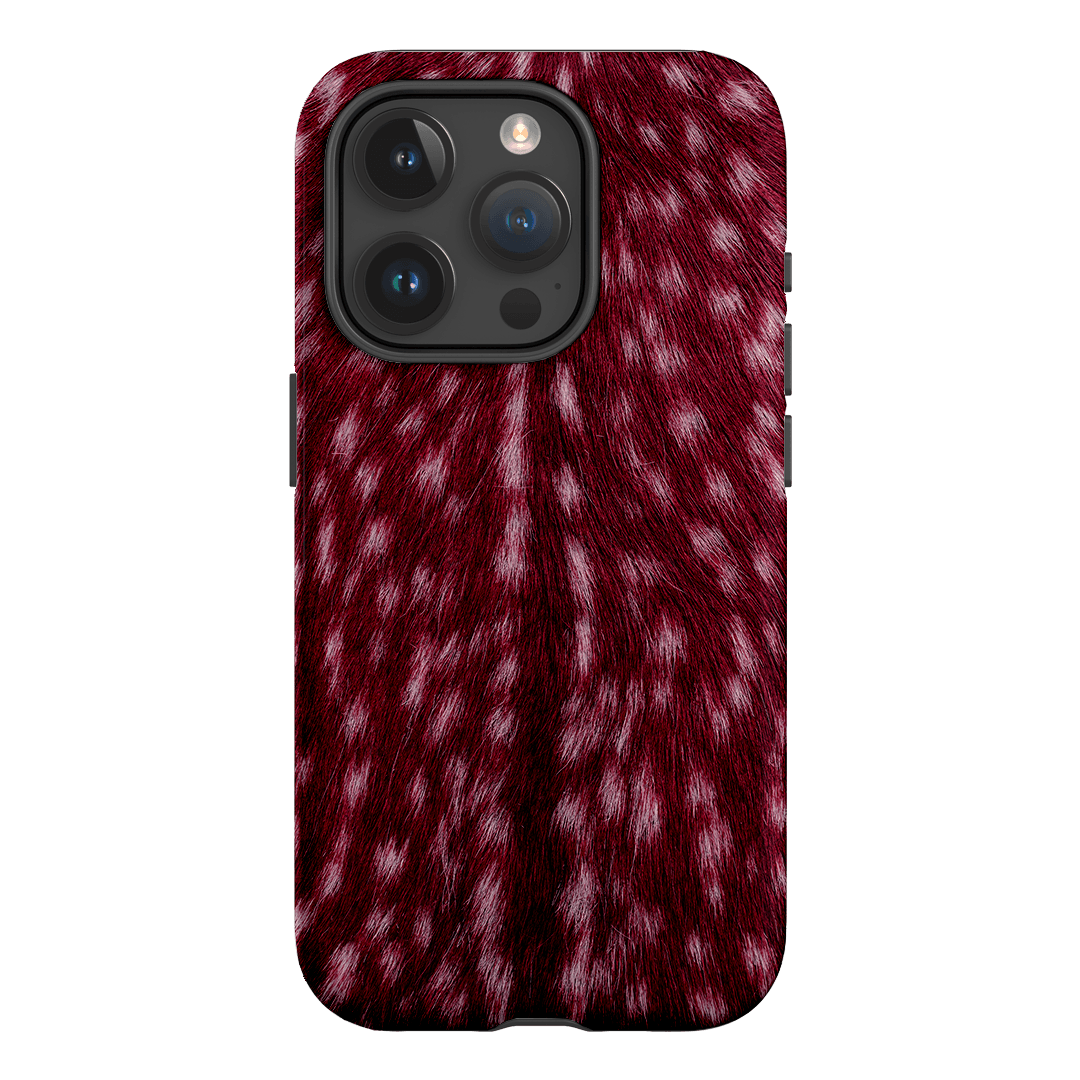 Fawn Burgundy Printed Phone Cases iPhone 15 Pro / Armoured by The Dairy - The Dairy