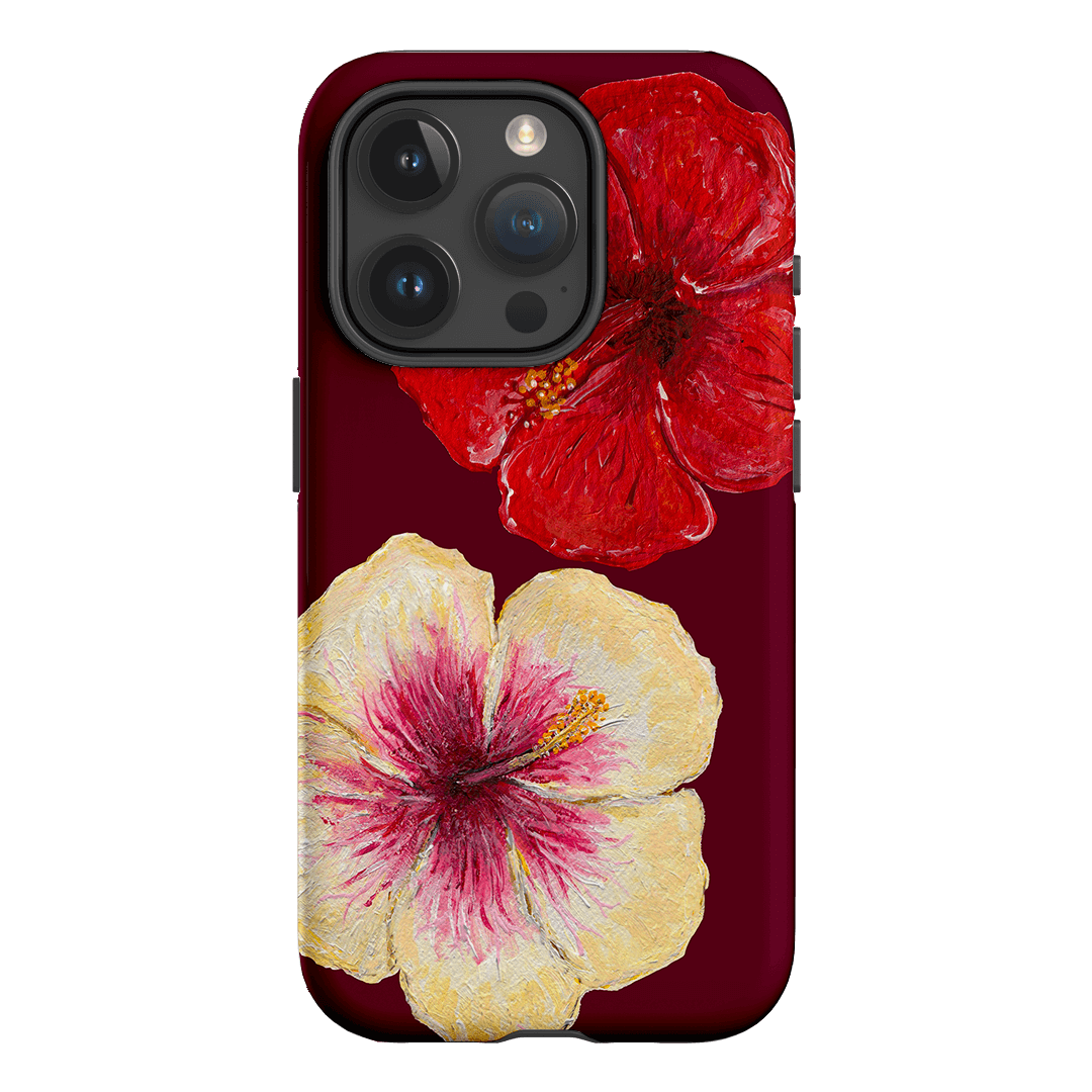 Hibiscus Flower Printed Phone Cases iPhone 15 Pro / Armoured by BG. Studio - The Dairy