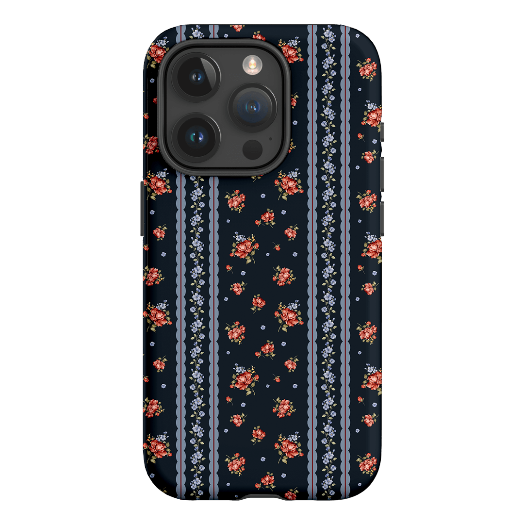 Midnight Stripe Printed Phone Cases iPhone 15 Pro / Armoured by Kasiags Art - The Dairy