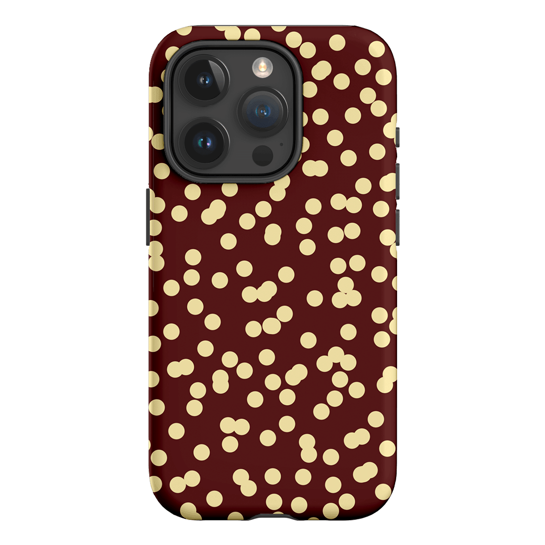 Mini Confetti Burgundy Butter Printed Phone Cases iPhone 15 Pro / Armoured by Veronica Tucker - The Dairy