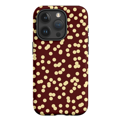Mini Confetti Burgundy Butter Printed Phone Cases iPhone 15 Pro / Armoured by Veronica Tucker - The Dairy
