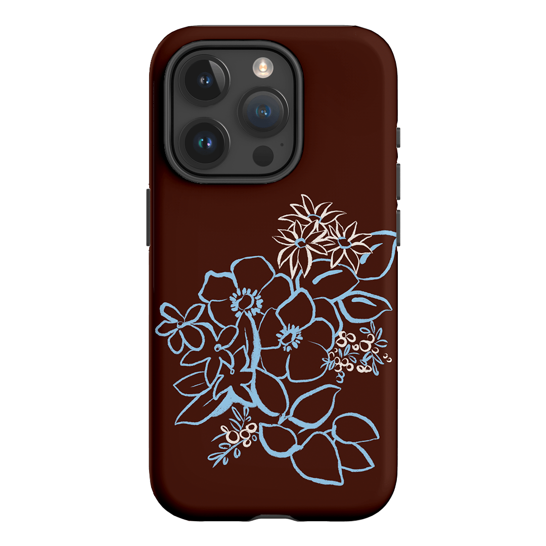 Mocha Posy Printed Phone Cases iPhone 15 Pro / Armoured by Typoflora - The Dairy