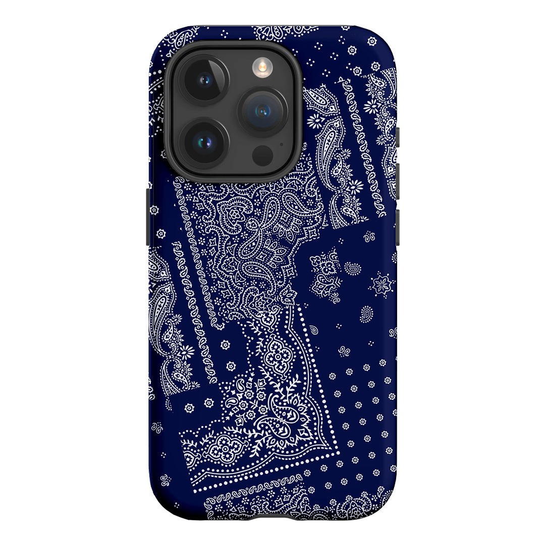 Paisley Indigo Printed Phone Cases iPhone 15 Pro / Armoured by The Dairy - The Dairy