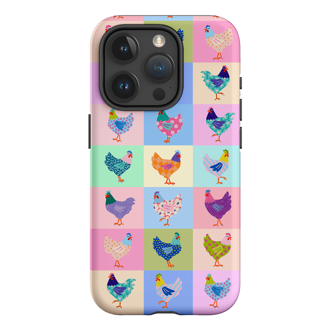 Pastel Chickens Printed Phone Cases iPhone 15 Pro / Armoured by Kayla Henley - The Dairy
