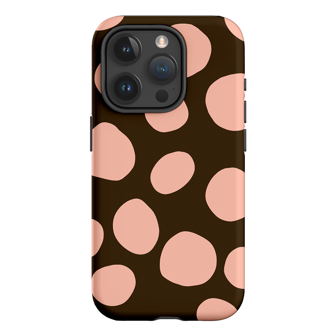 Pebbles Chocolate Pink Printed Phone Cases iPhone 15 Pro / Armoured by Veronica Tucker - The Dairy