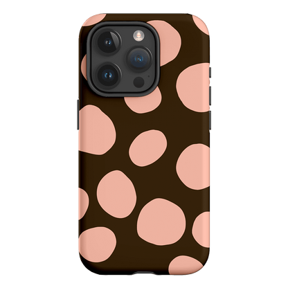 Pebbles Chocolate Pink Printed Phone Cases iPhone 15 Pro / Armoured by Veronica Tucker - The Dairy