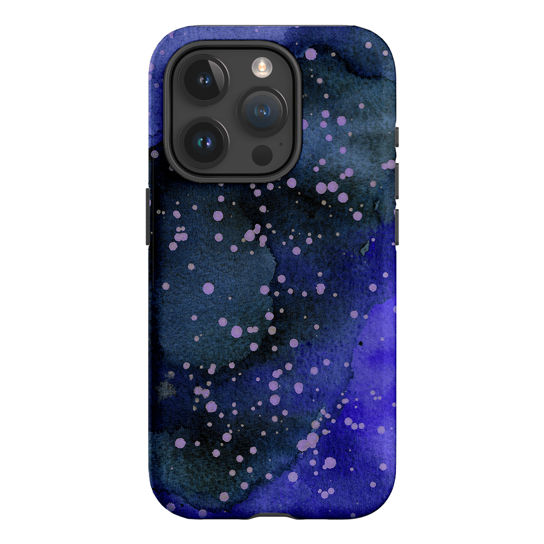 Spotty Navy Printed Phone Cases iPhone 15 Pro / Armoured by The Dairy - The Dairy
