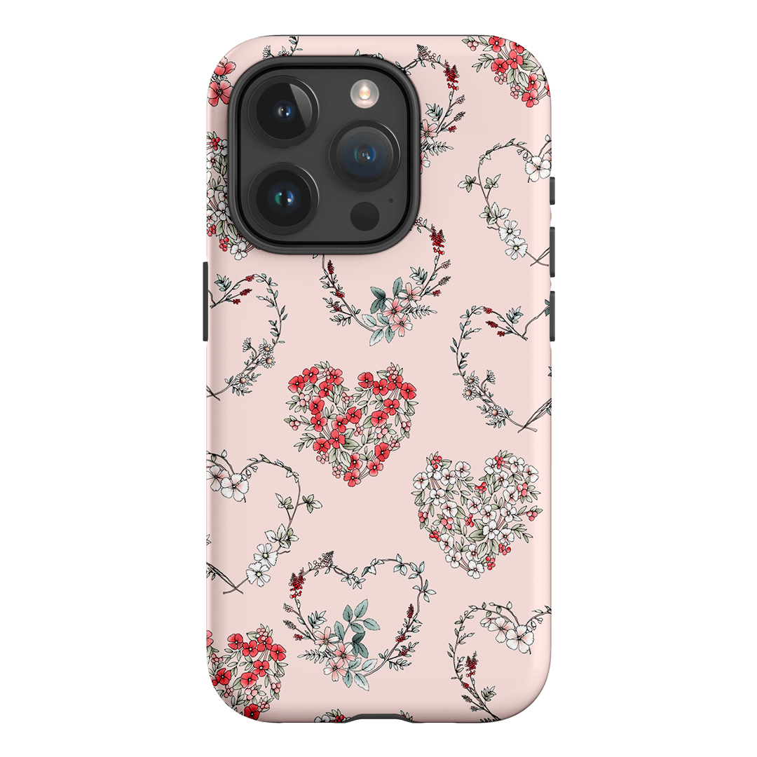 Wild Heart Wreath Printed Phone Cases iPhone 15 Pro / Armoured by Typoflora - The Dairy