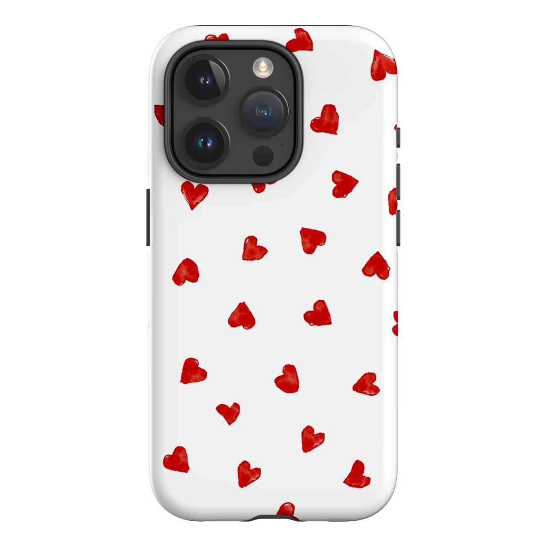 Love Hearts Printed Phone Cases iPhone 15 Pro / Armoured by Oak Meadow - The Dairy