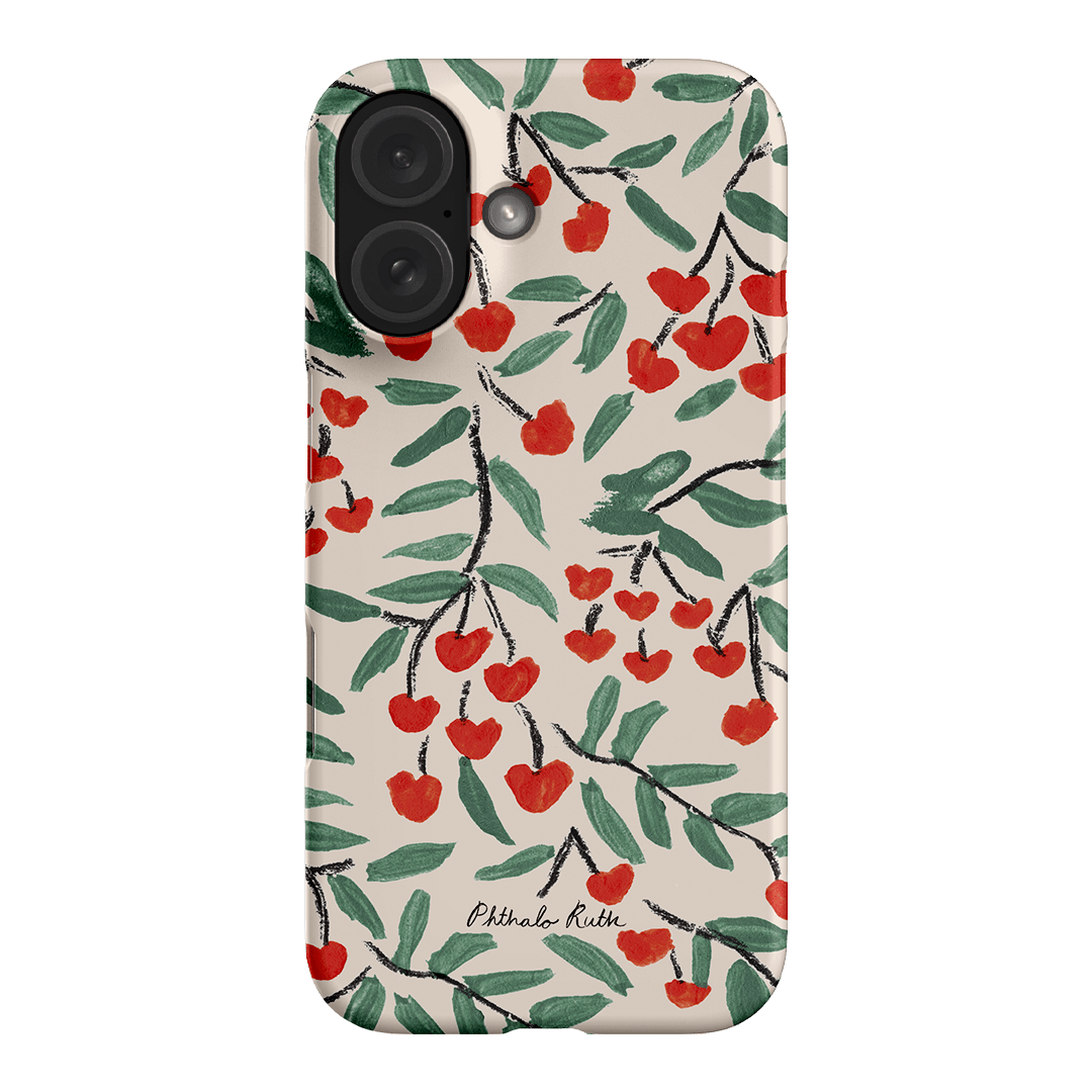 Cherry Love Printed Phone Cases iPhone 16 / Snap by Phthalo Ruth - The Dairy