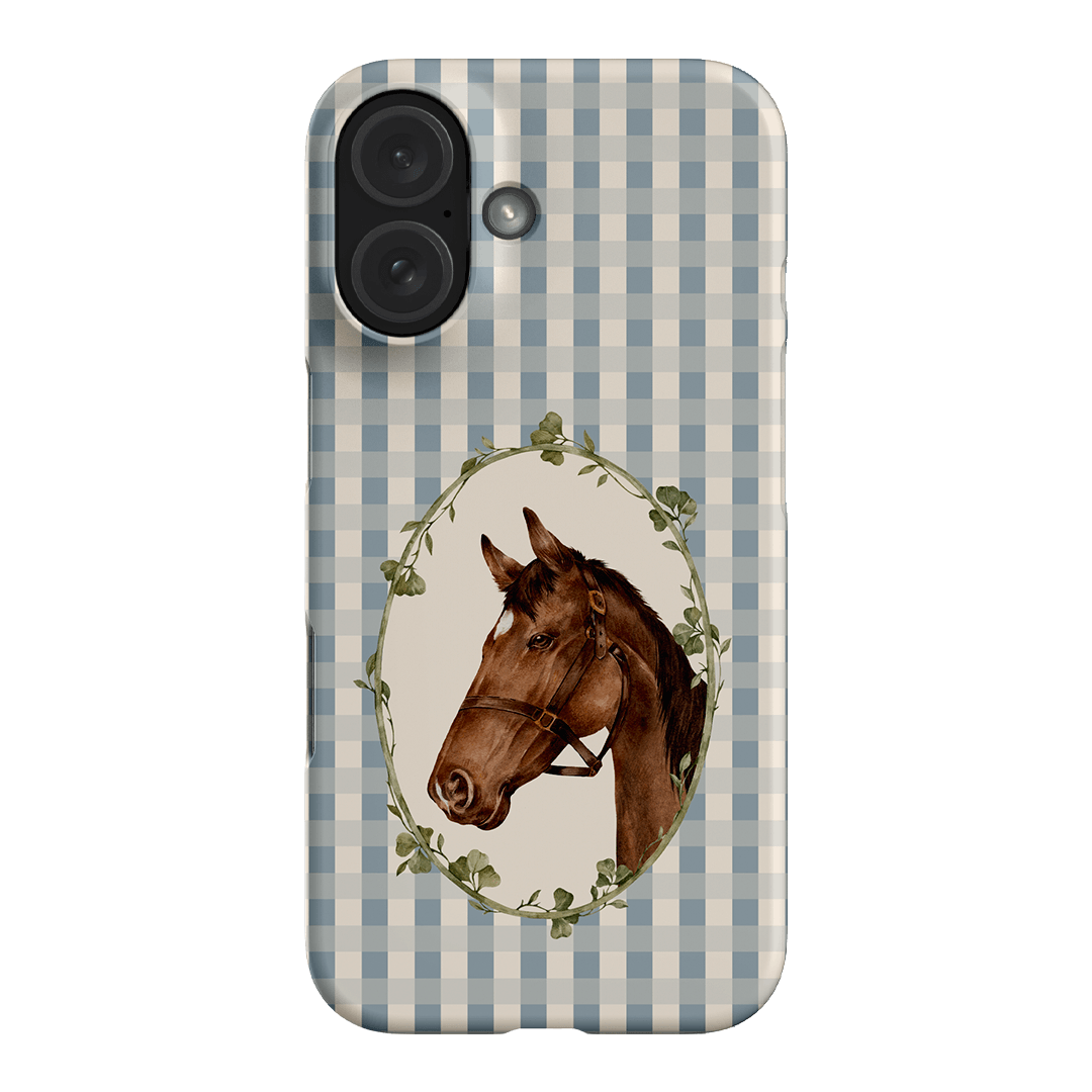 Gingham Horse Printed Phone Cases iPhone 16 / Snap by Kasiags Art - The Dairy