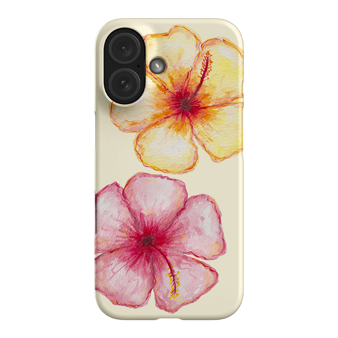 Hibiscus Flower Yellow Printed Phone Cases iPhone 16 / Snap by BG. Studio - The Dairy