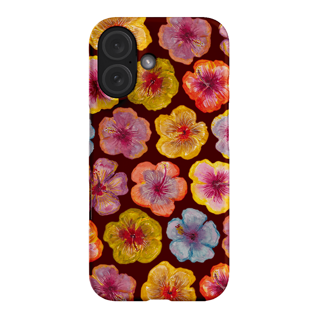 Hibiscus Holiday Rouge Printed Phone Cases iPhone 16 / Snap by BG. Studio - The Dairy