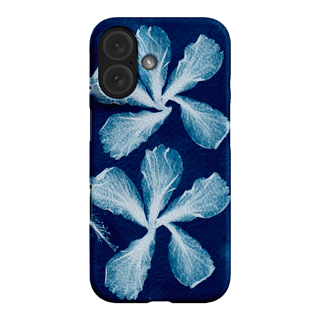 Hibiscus Cyanotype Printed Phone Cases iPhone 16 / Snap by Sally Hungerford - The Dairy