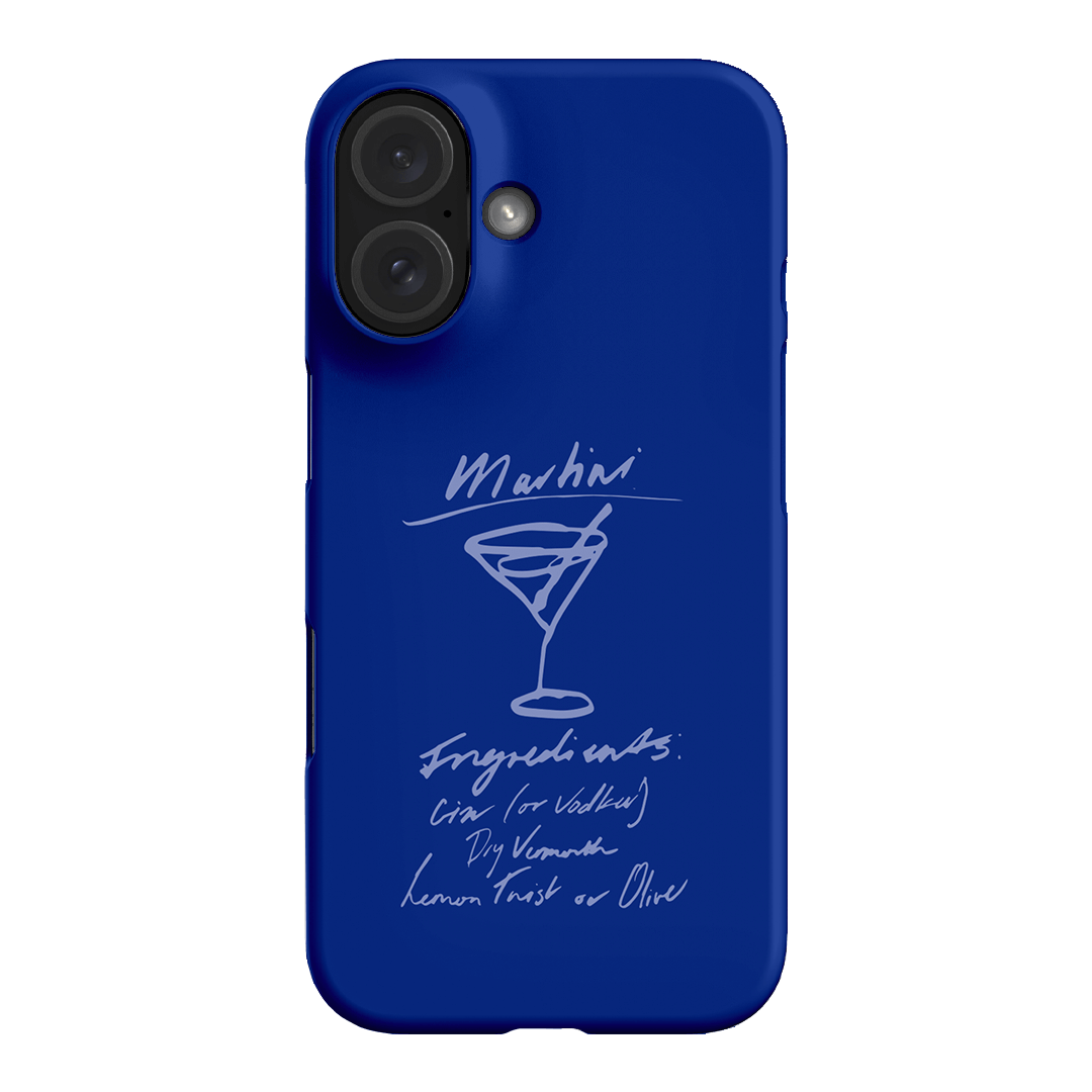 Martini Mood Blue Printed Phone Cases iPhone 16 / Snap by The Dairy - The Dairy